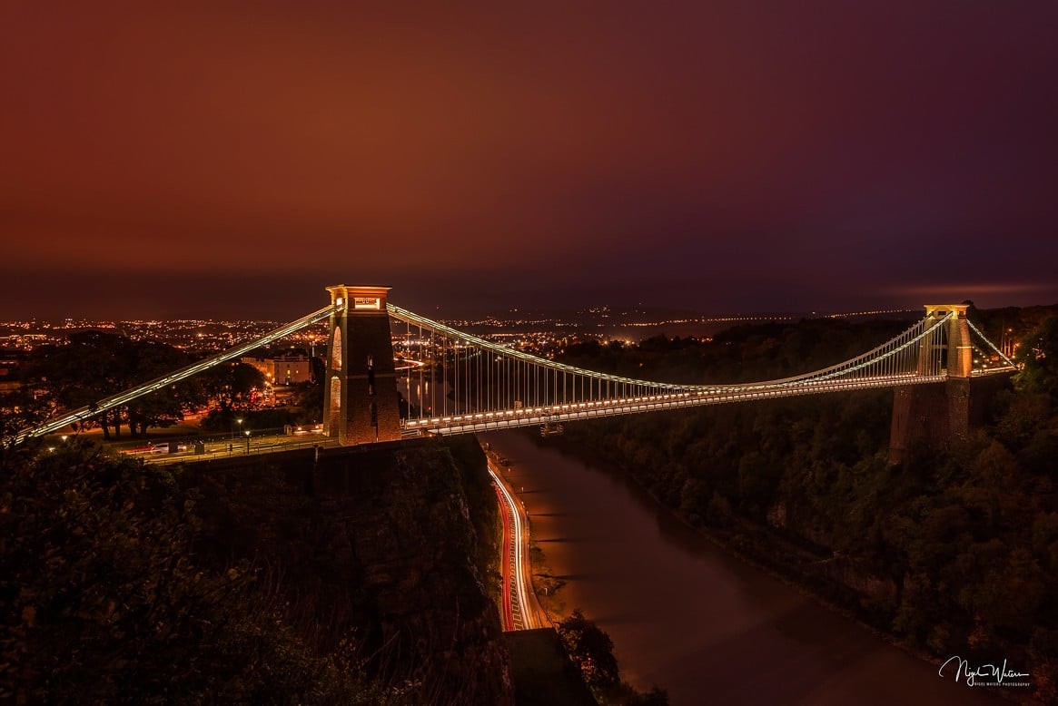 Clifton Suspension Bridge At Night