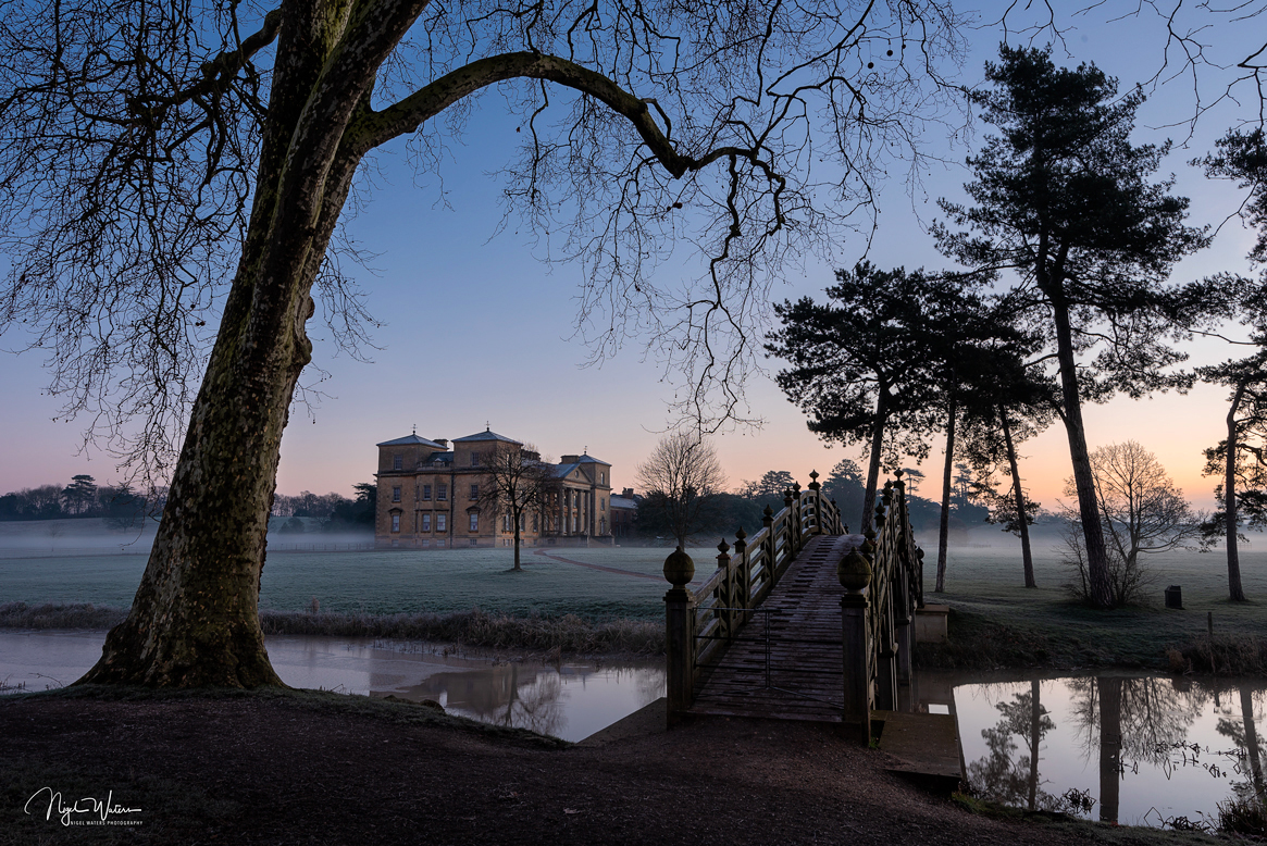 Croome Court winter blue hour