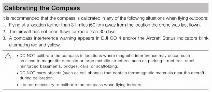 DJI Compass Calibration